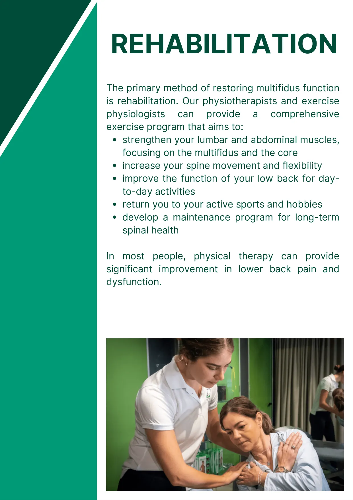 ReActiv8 booklet, page 4 of 16: Rehabilitation